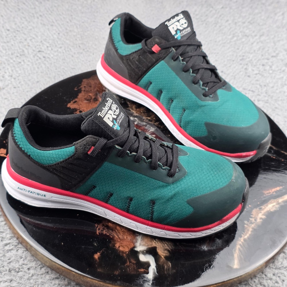 Timberland PRO Radius Shoe Womens 6.5 Green Black A5UBY Composite‎ Safety Toe